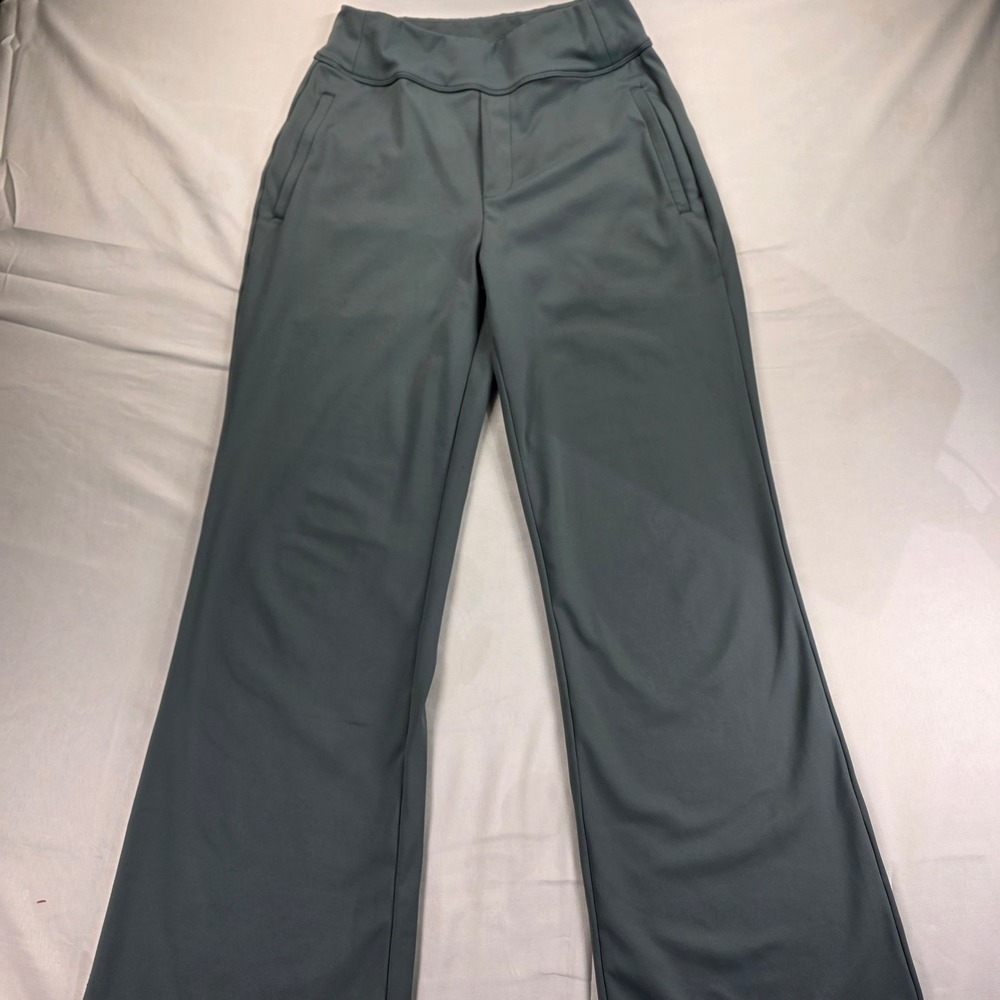Halara High Waisted Wide Leg Pockets Sage Green Trousers Pants Small Regular